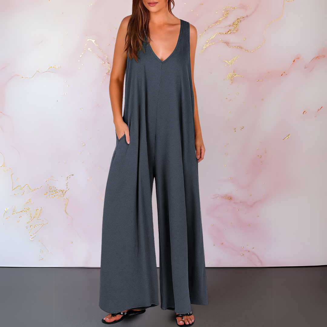 Wendy | Komfortabel V-Hals Vide Ben Jumpsuit