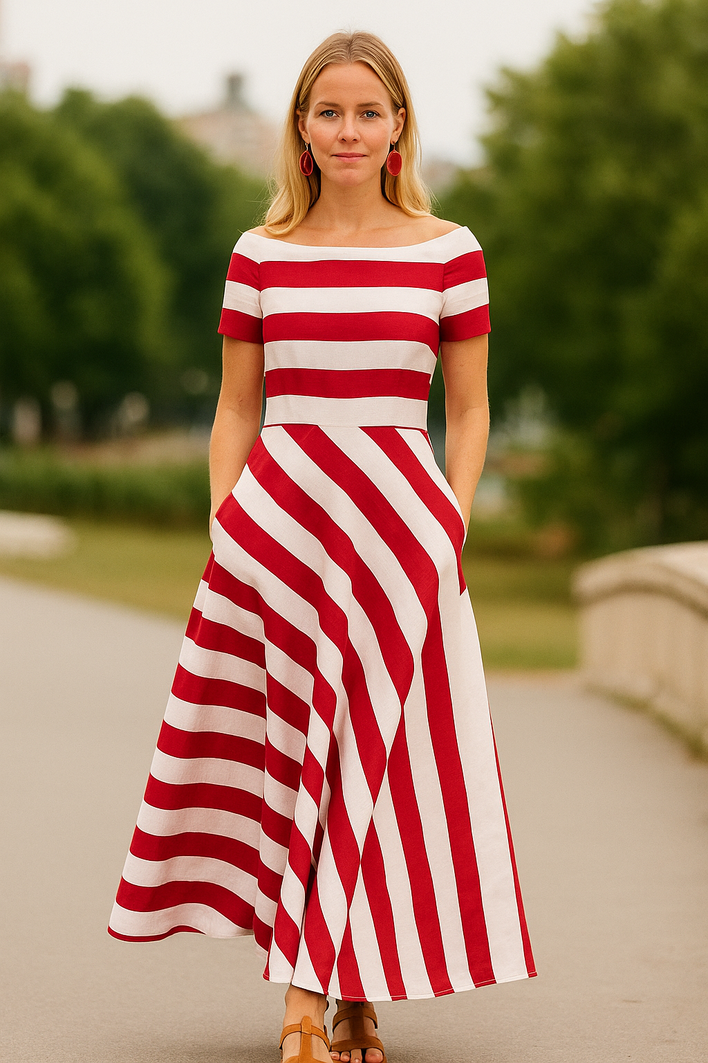 Alisa | Stribet Kjole