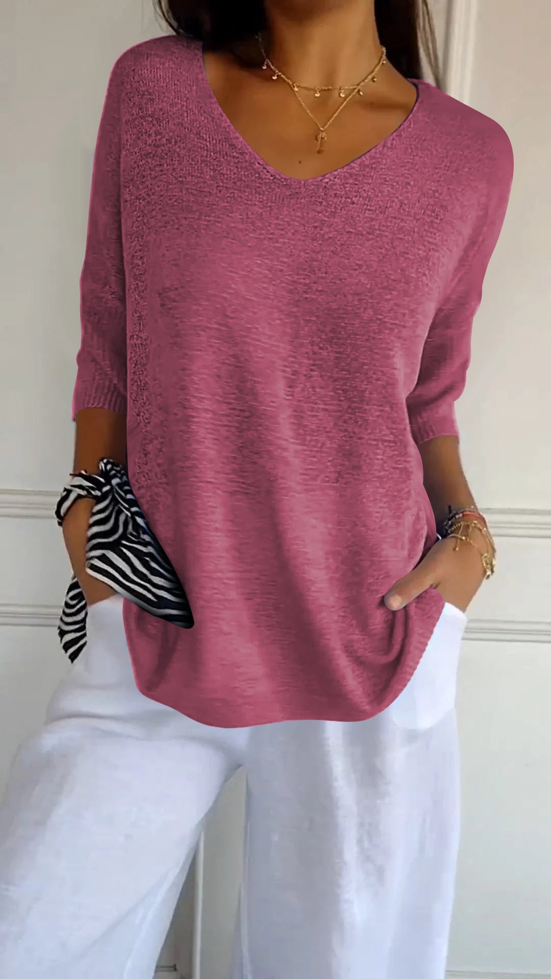 Pihla | V-hals afslappet bluse
