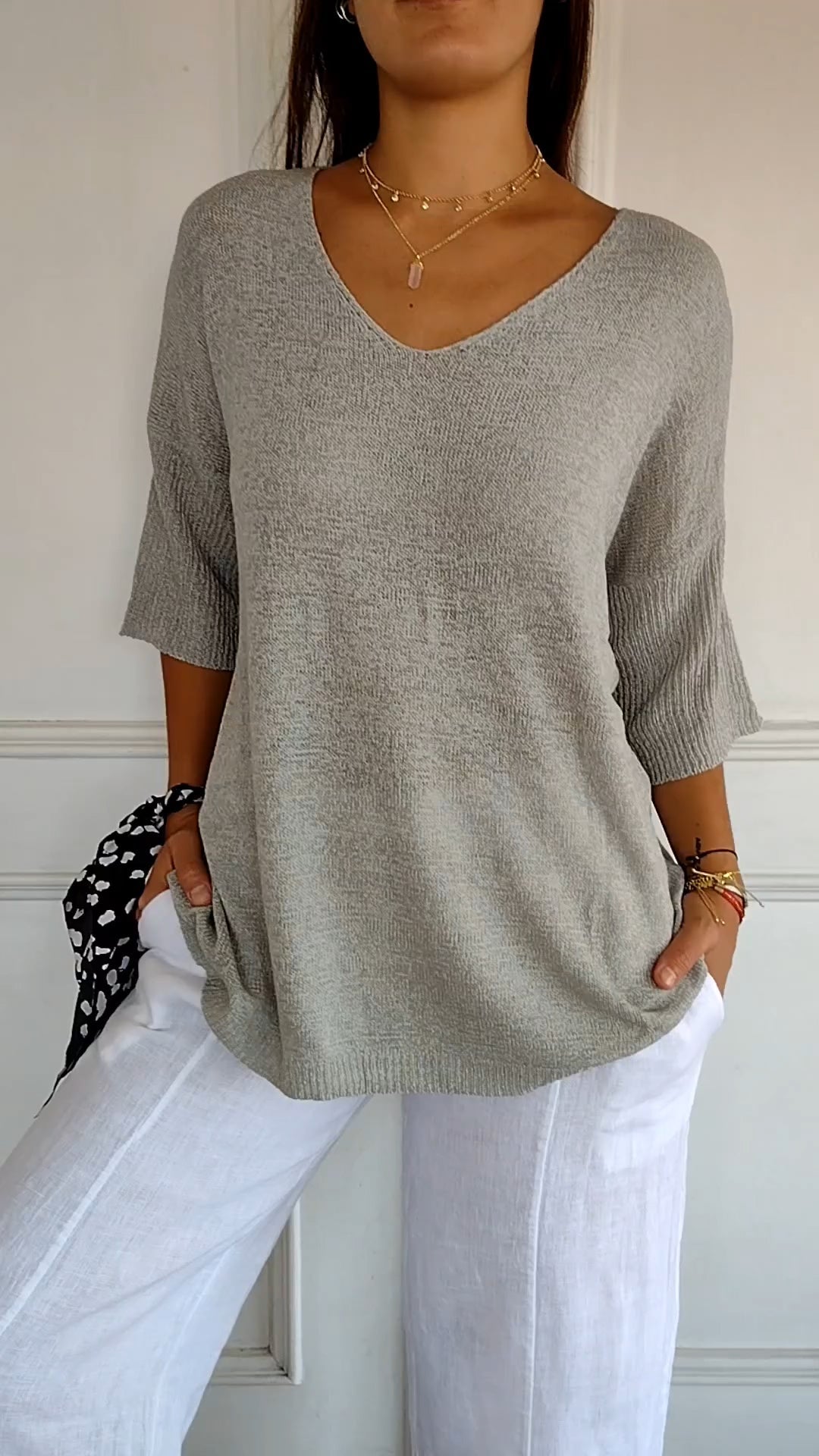 Pihla | V-hals afslappet bluse