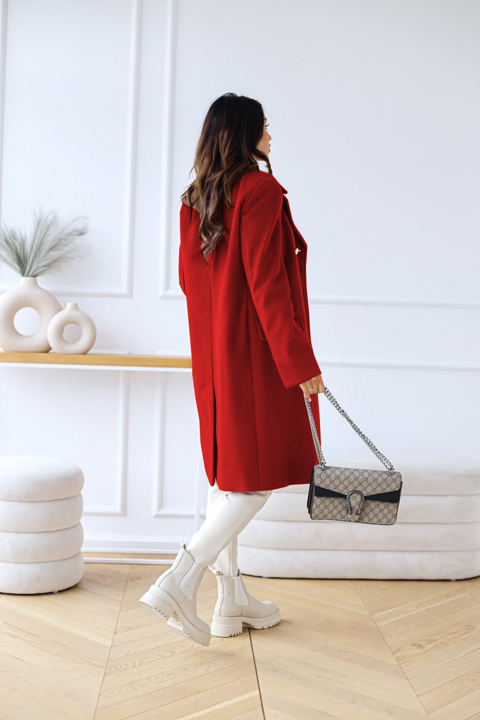 Ragnfrid | Lang Trenchcoat med Struktur