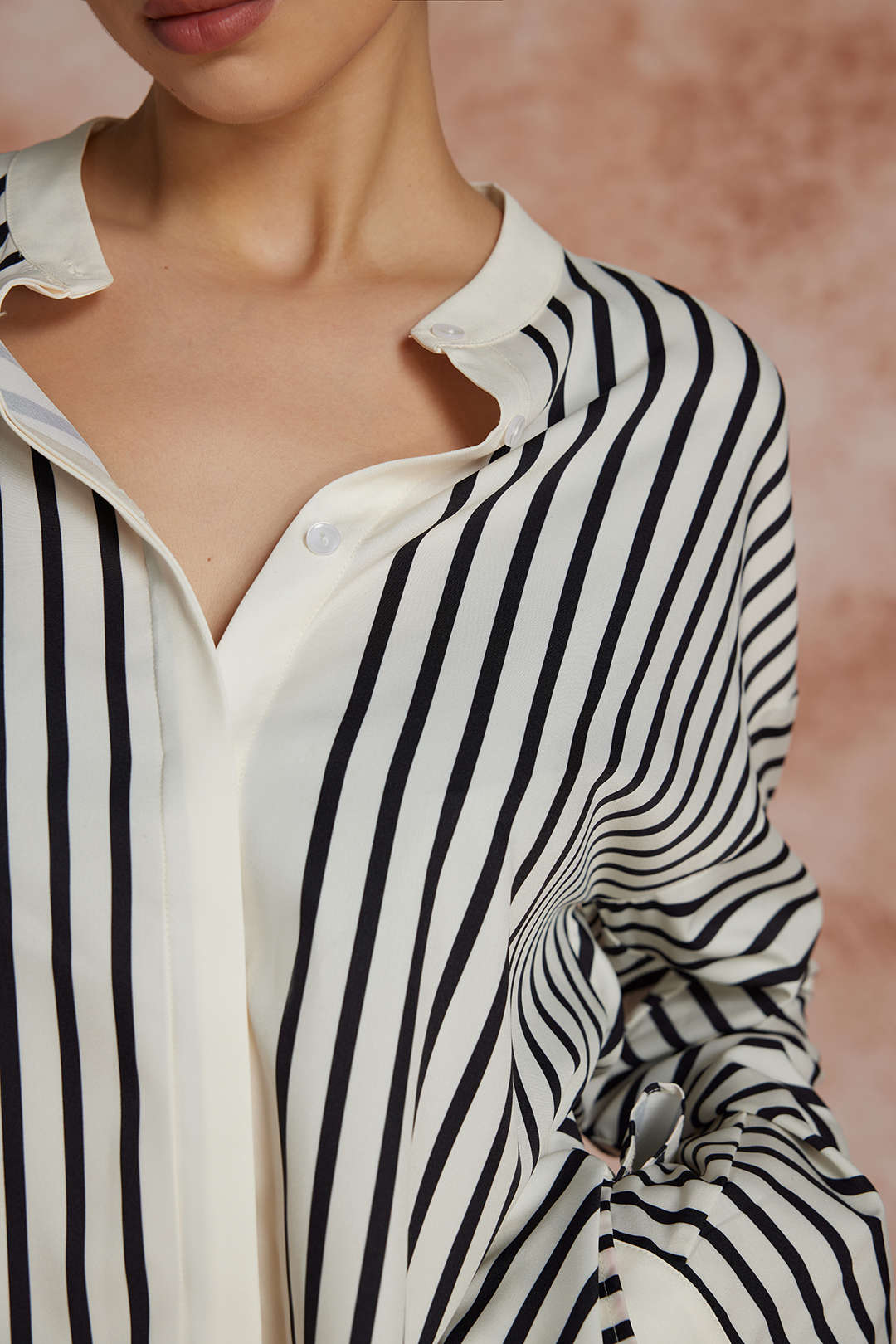 Solveig | Stripe Print Langærmet Skjorte