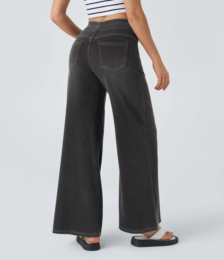 Arielle - højtaljede jeans med brede ben