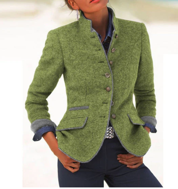 Malou | Elegant Højkrave Cardigan