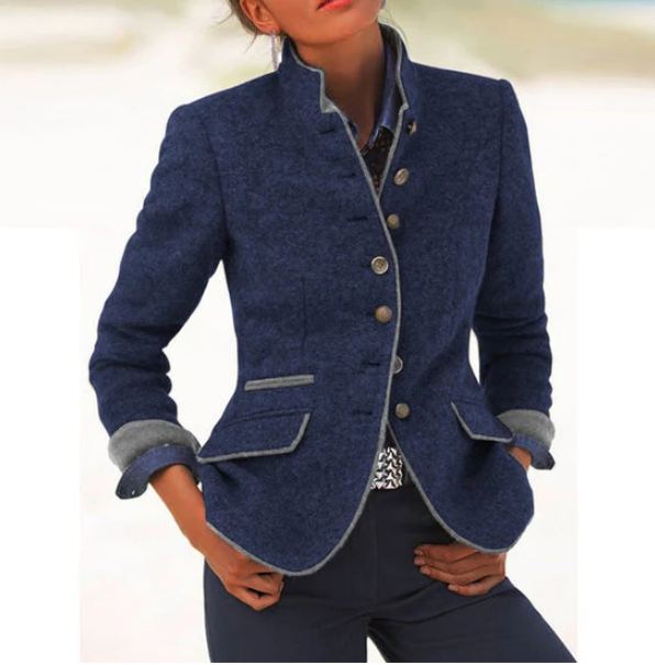 Malou | Elegant Højkrave Cardigan