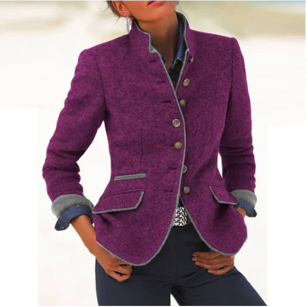 Malou | Elegant Højkrave Cardigan