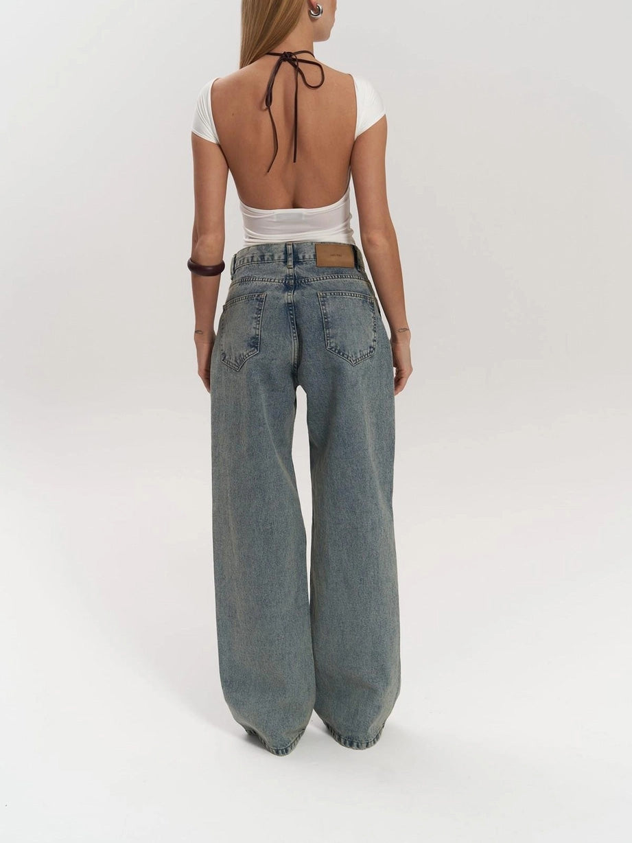 Lysandra - Højtaljede gennemsigtige jeans