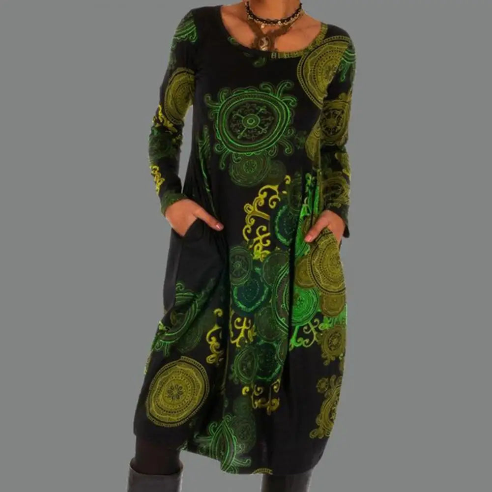 Toredis | Blomstret Midikjole i Boho-stil