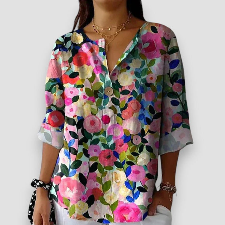 Roxane | Vintage-skjorte med blomster