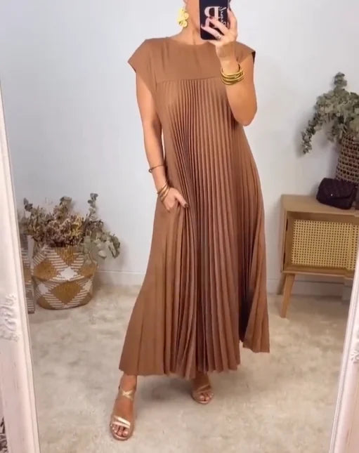 Laura | Plisseret Maxi Kjole