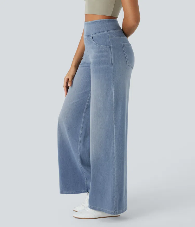 Arielle - højtaljede jeans med brede ben