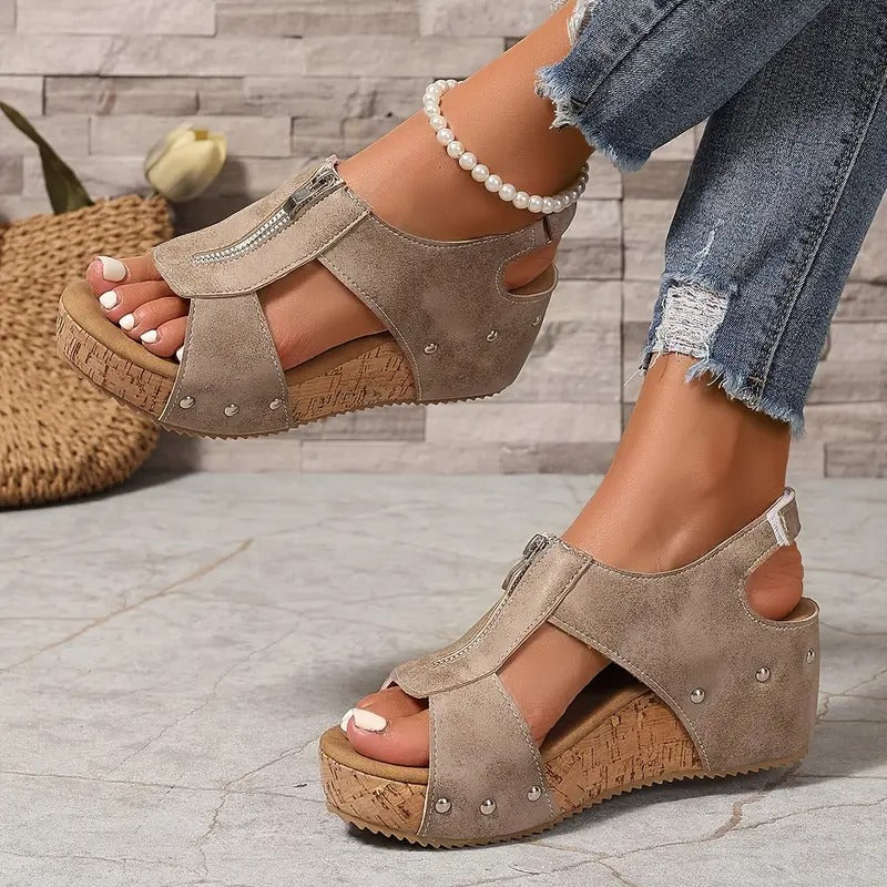 Harmony | Ortopædiske Retro Wedge Sandaler
