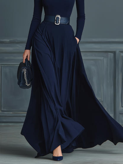 Ingelotte | Strikkjole med Høj Hals