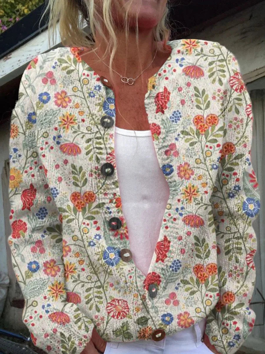 Kimberly | Kvinders Blomsterknap Cardigan