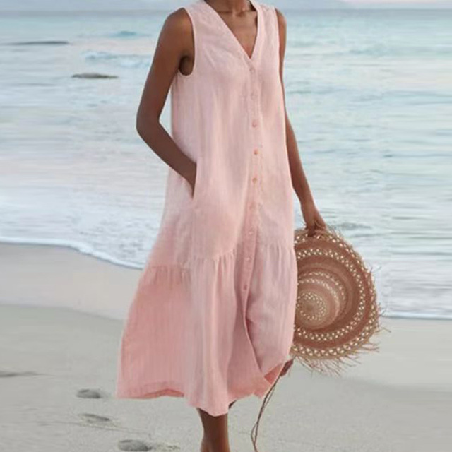 Maria | Off-shoulder midikjole med knap