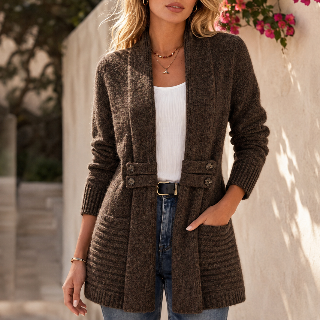 Sunngunhild | Lang Knappet Cardigan