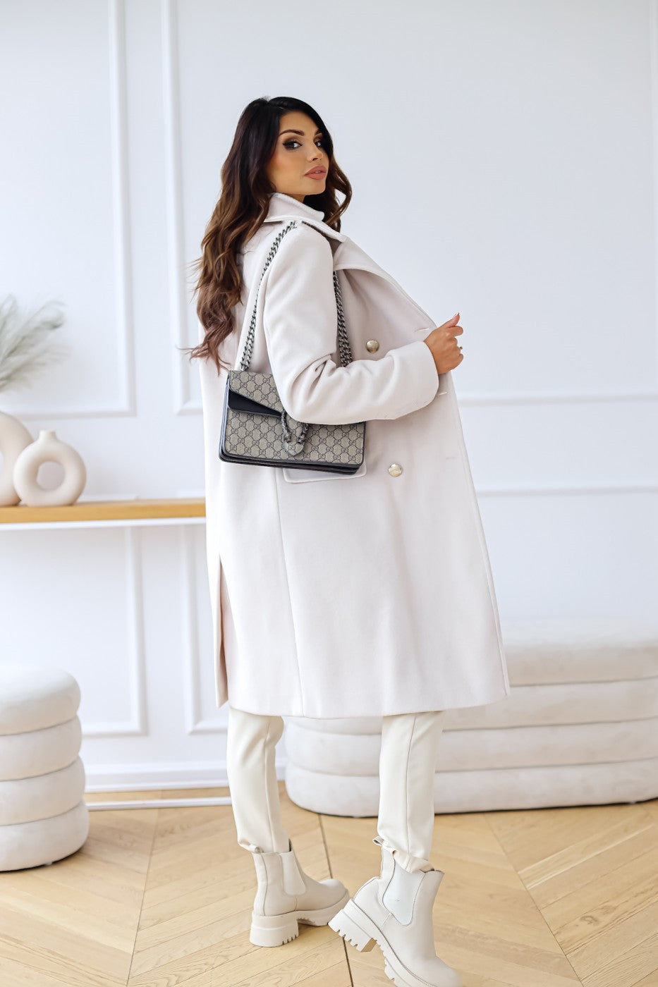 Ragnfrid | Lang Trenchcoat med Struktur