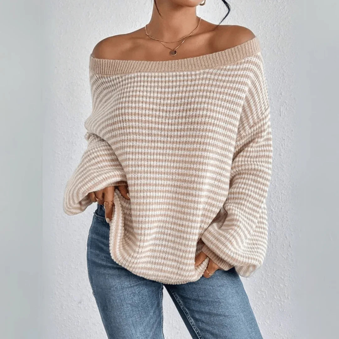 Torgny | Sweater med Bar Skulder
