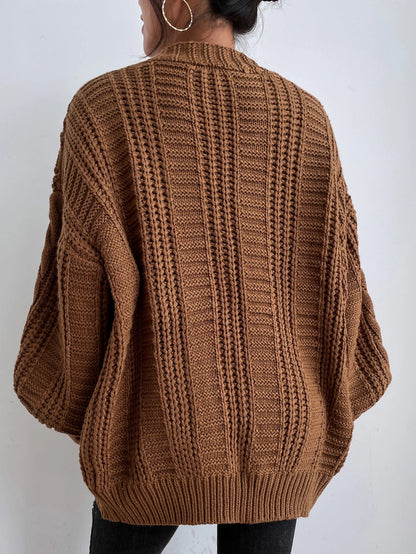 Åsvor | Oversize Cardigan med Kabelstrik