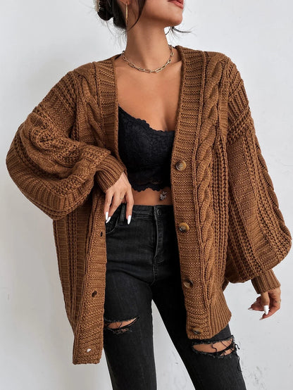 Åsvor | Oversize Cardigan med Kabelstrik