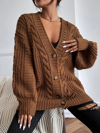 Åsvor | Oversize Cardigan med Kabelstrik