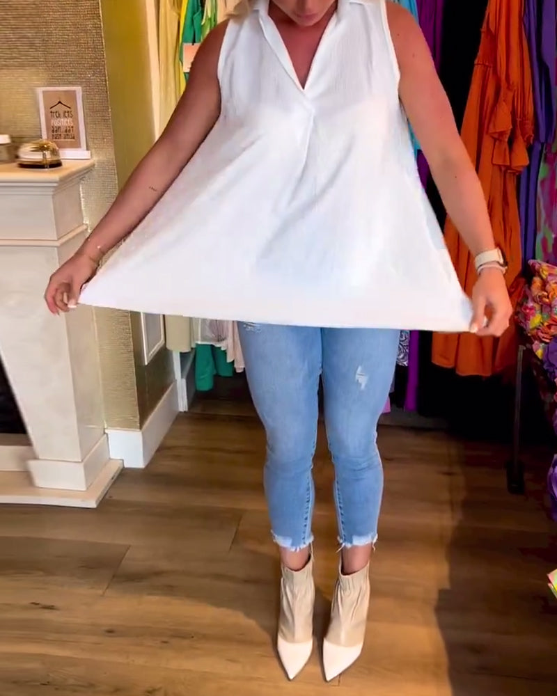 Anke | Off-shoulder bluse med flæser og revers