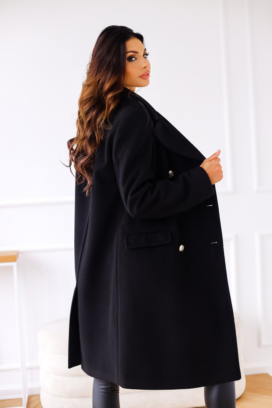 Ragnfrid | Lang Trenchcoat med Struktur