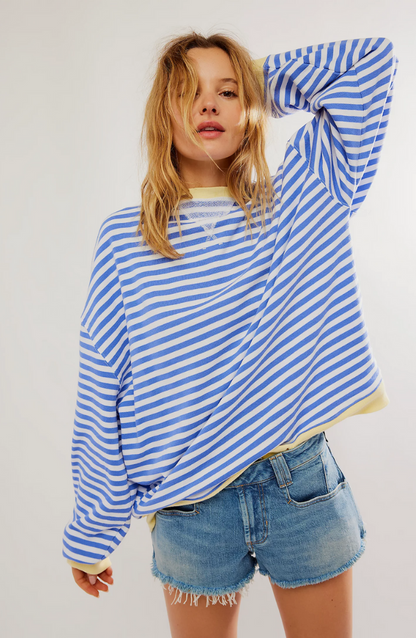 Halla | Stribet Oversize Sweater