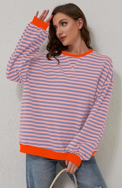 Halla | Stribet Oversize Sweater