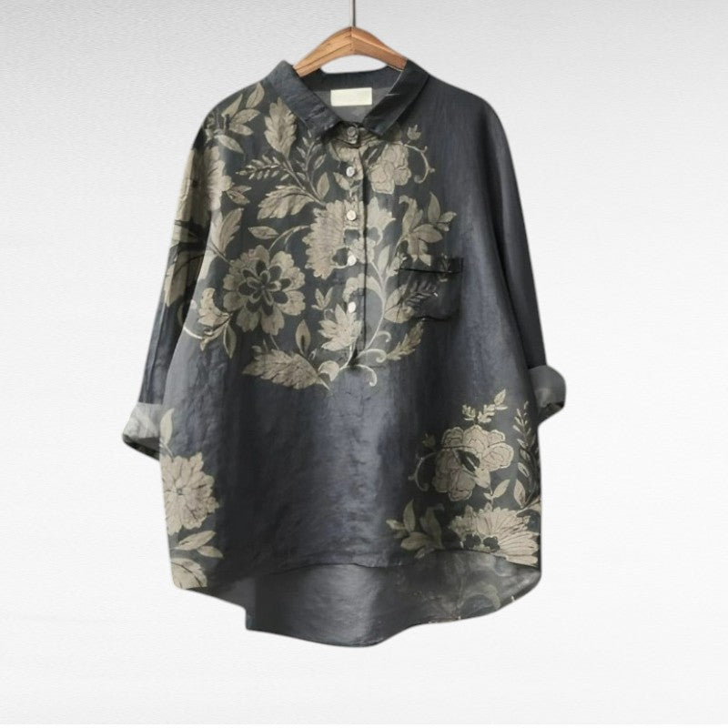 Violet | Klassisk Blomster Bluse