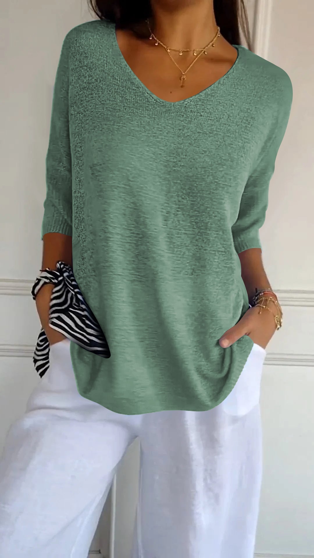 Pihla | V-hals afslappet bluse