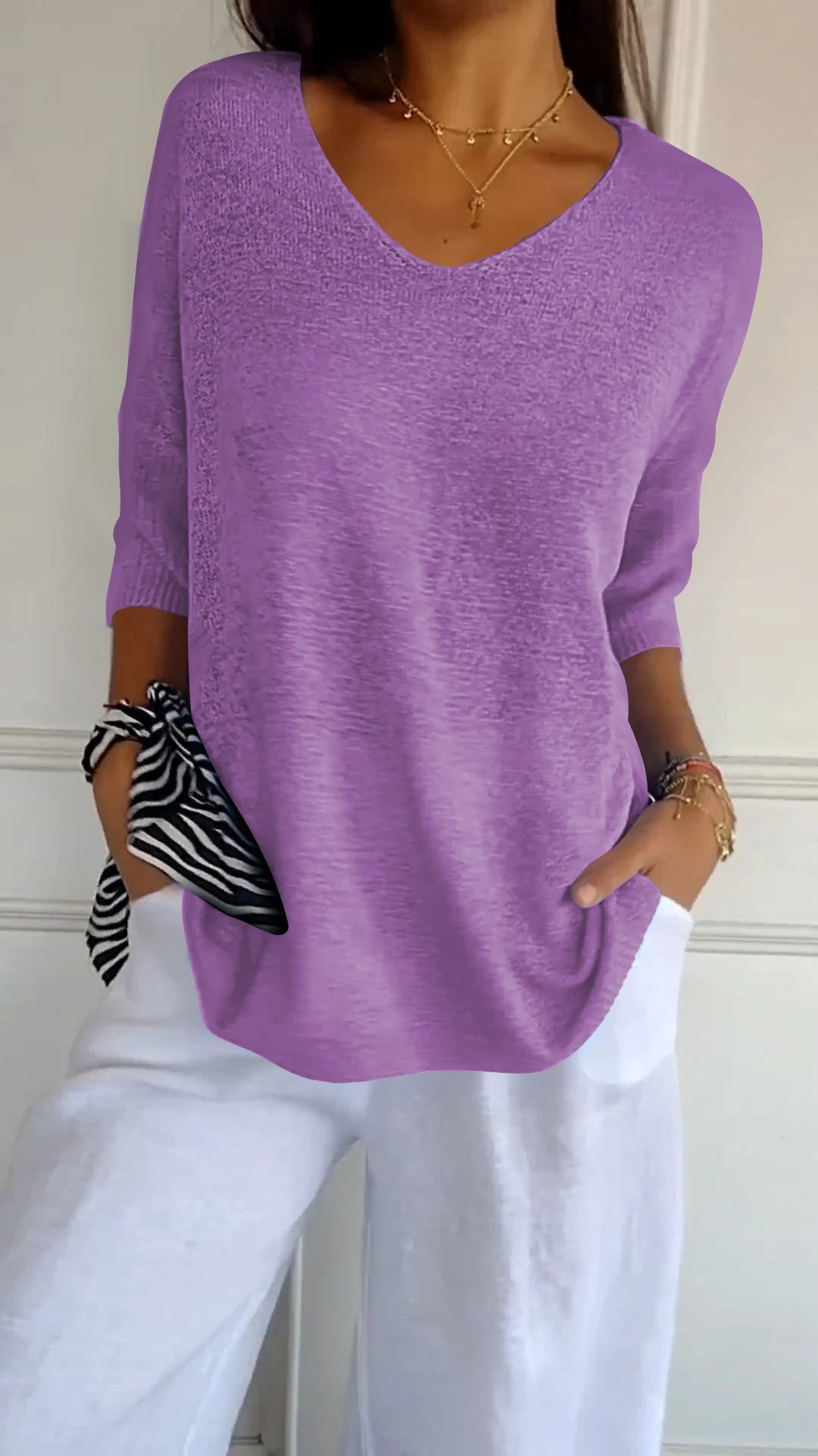Pihla | V-hals afslappet bluse