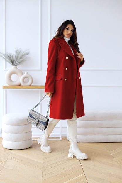 Ragnfrid | Lang Trenchcoat med Struktur