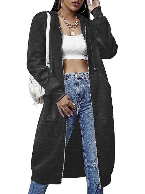 Mariah | Zip-Up Hoodie med Langærmet Design