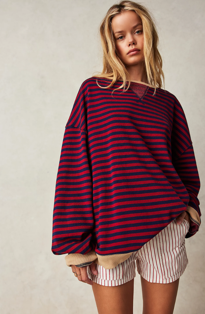 Halla | Stribet Oversize Sweater