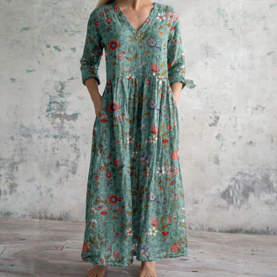 Rauha | Elegant sommerkjole med blomsterprint