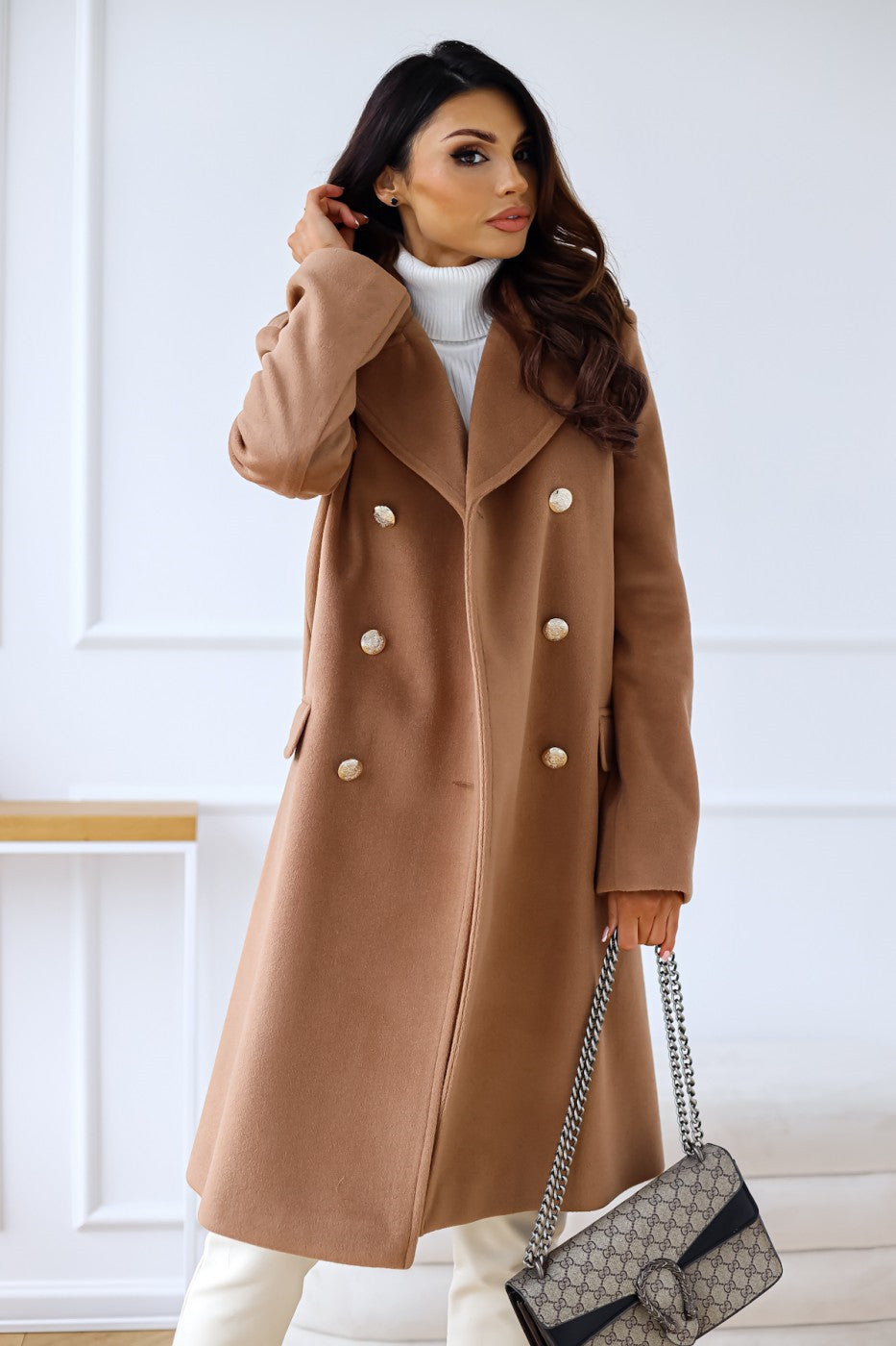 Ragnfrid | Lang Trenchcoat med Struktur