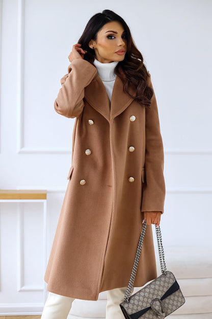Ragnfrid | Lang Trenchcoat med Struktur