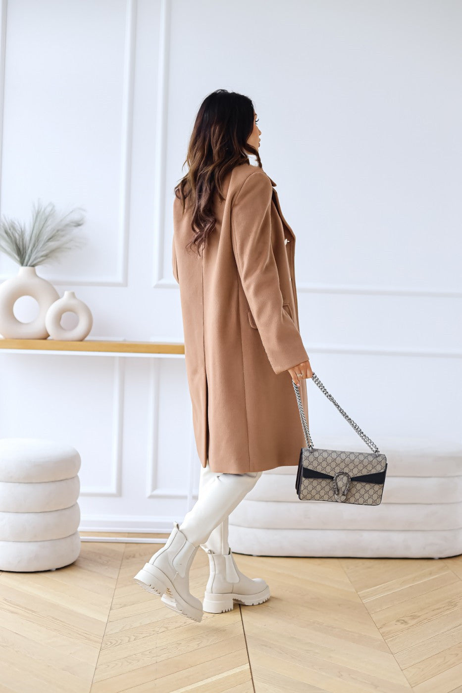 Ragnfrid | Lang Trenchcoat med Struktur