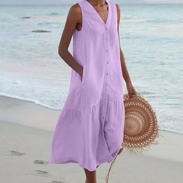 Maria | Off-shoulder midikjole med knap