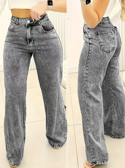 Åsa | Vide Jeans med Elastik