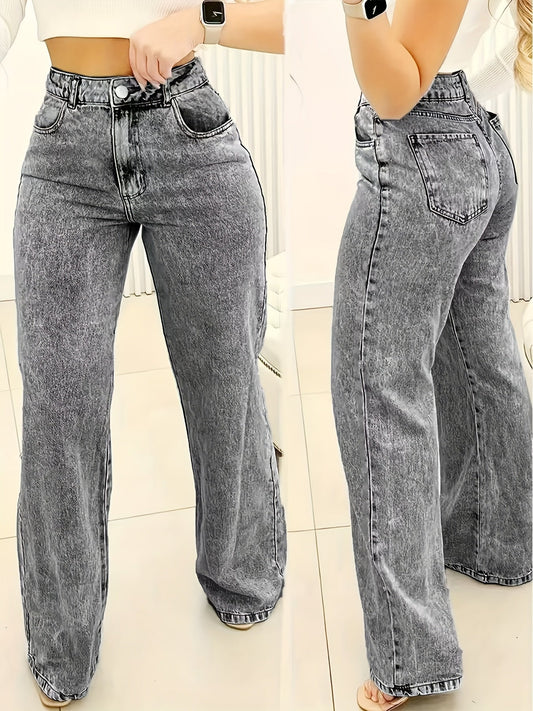 Åsa | Vide Jeans med Elastik