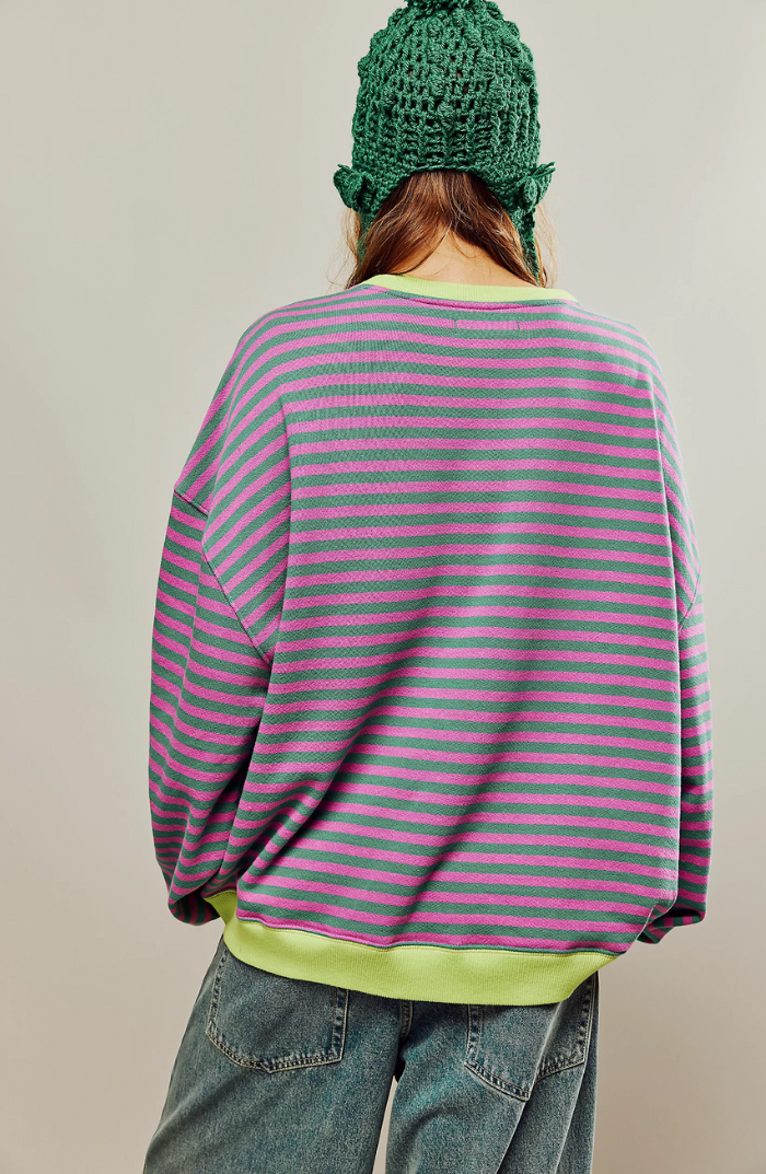 Halla | Stribet Oversize Sweater