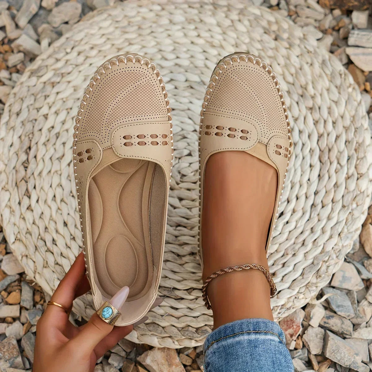 Dorte | Loafers med Slip-on og Blød Sål