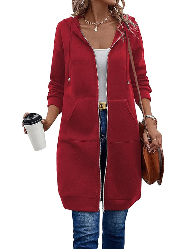 Mariah | Zip-Up Hoodie med Langærmet Design