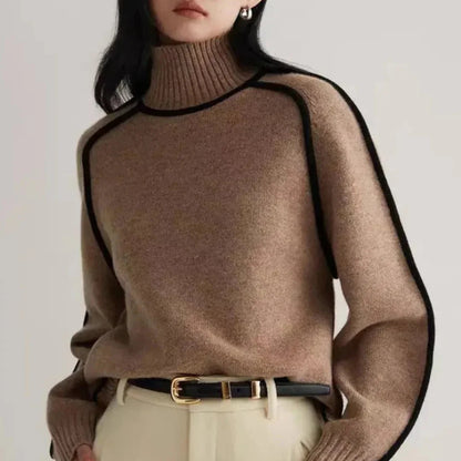 Ingiborg | Blød Sweater med Høj Hals