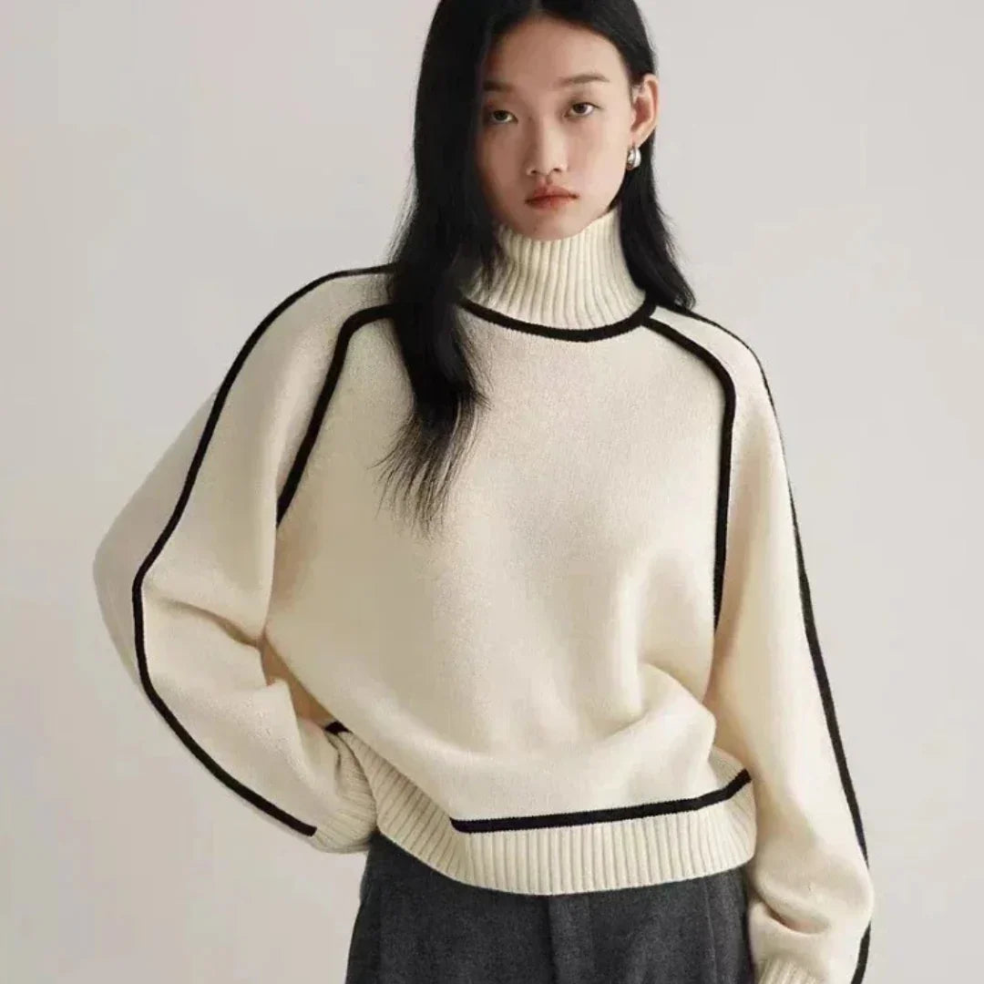 Ingiborg | Blød Sweater med Høj Hals