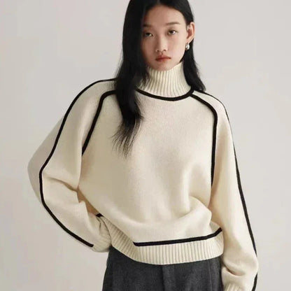 Ingiborg | Blød Sweater med Høj Hals