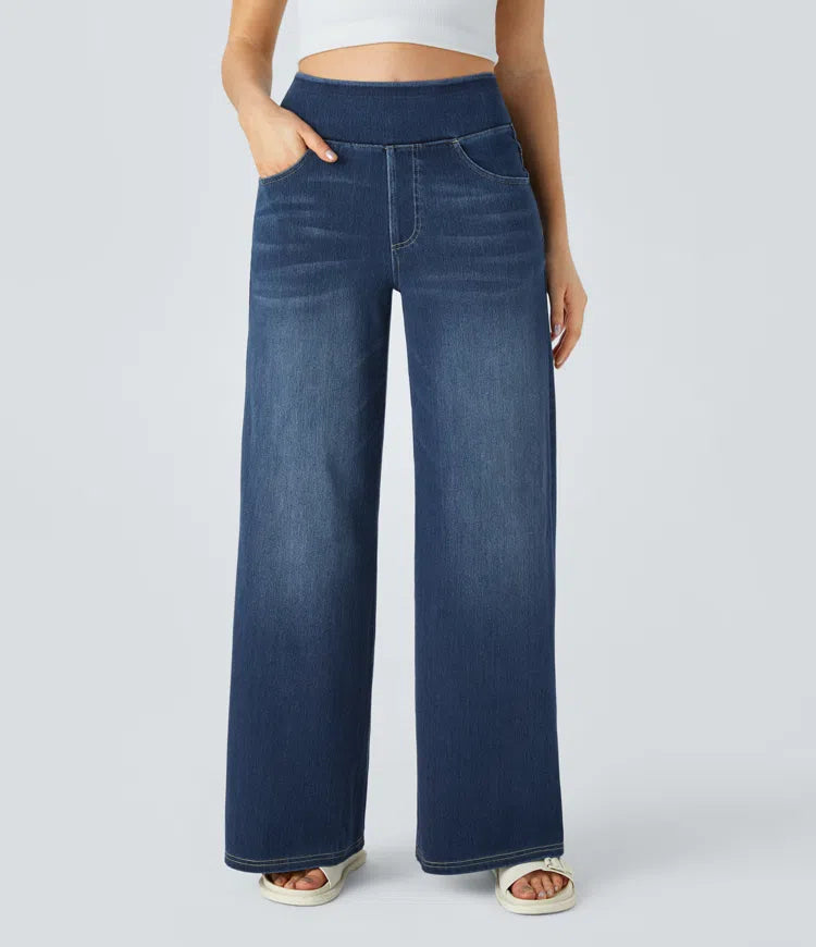 Arielle - højtaljede jeans med brede ben
