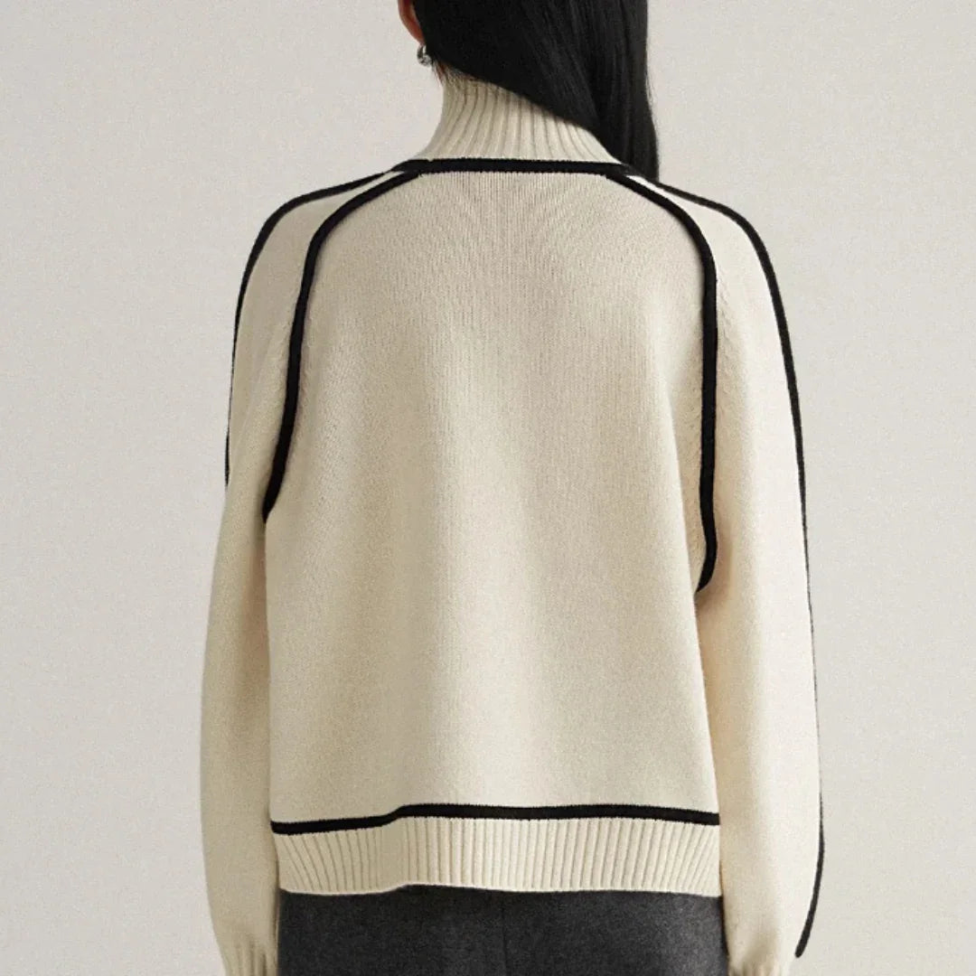 Ingiborg | Blød Sweater med Høj Hals
